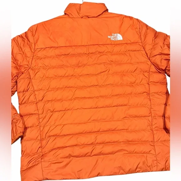 The North Face 550 Down Fill Puffer Jacket Orange Men XL